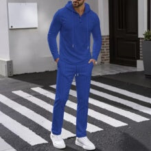 Trendy hooded leisure set for men with practical pockets Amarae