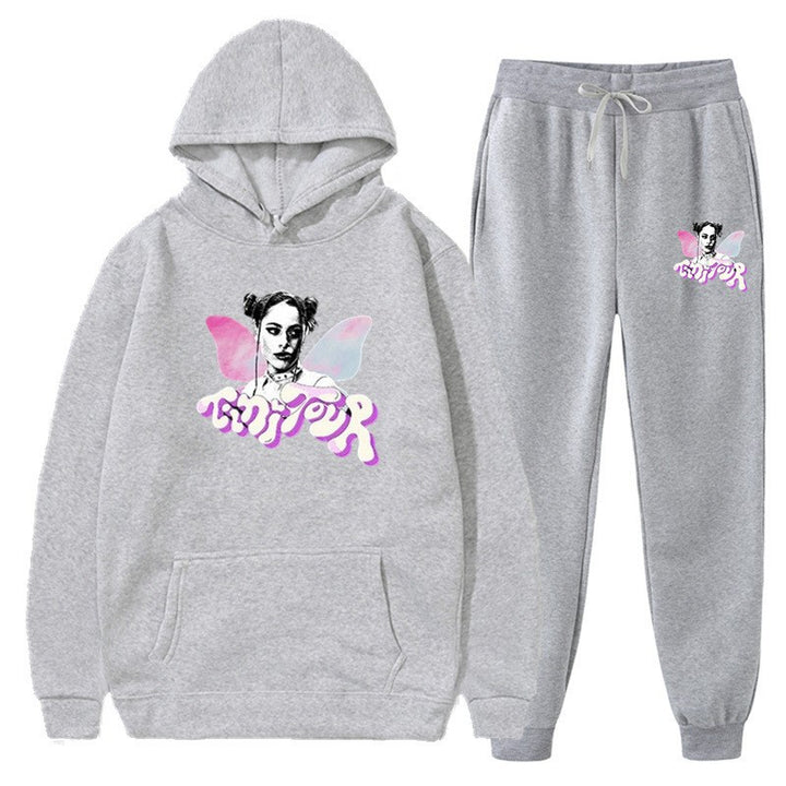Women's sweatshirt and jogging pants set with creative graphic design Chic & Stil
