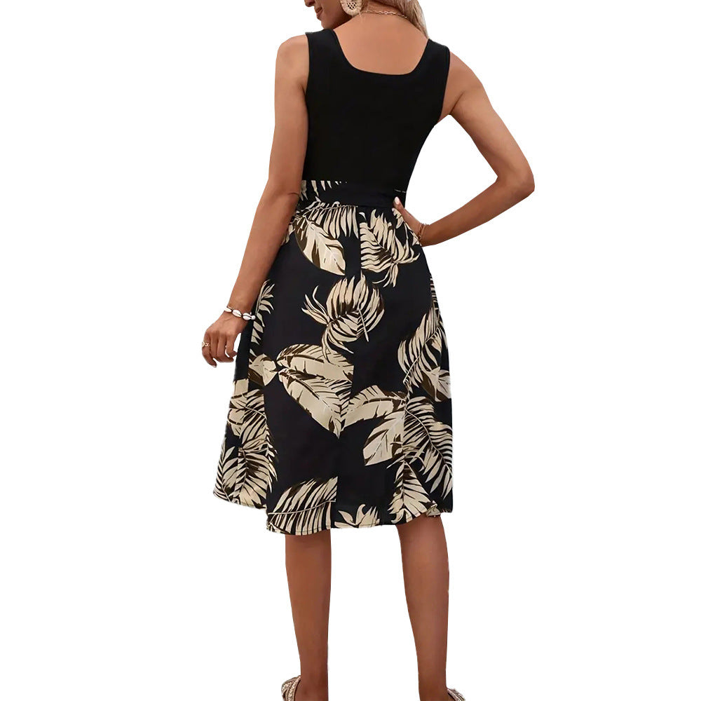 Robe femme avec détail floral et ceinture chic à nouer Chic & Stil