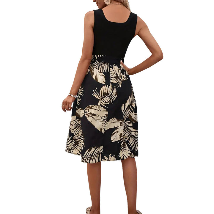 Robe femme avec détail floral et ceinture chic à nouer Chic & Stil