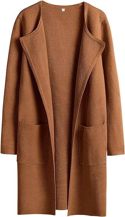 Ladies Long Cardigan with oversized cut and practical pockets Lune London