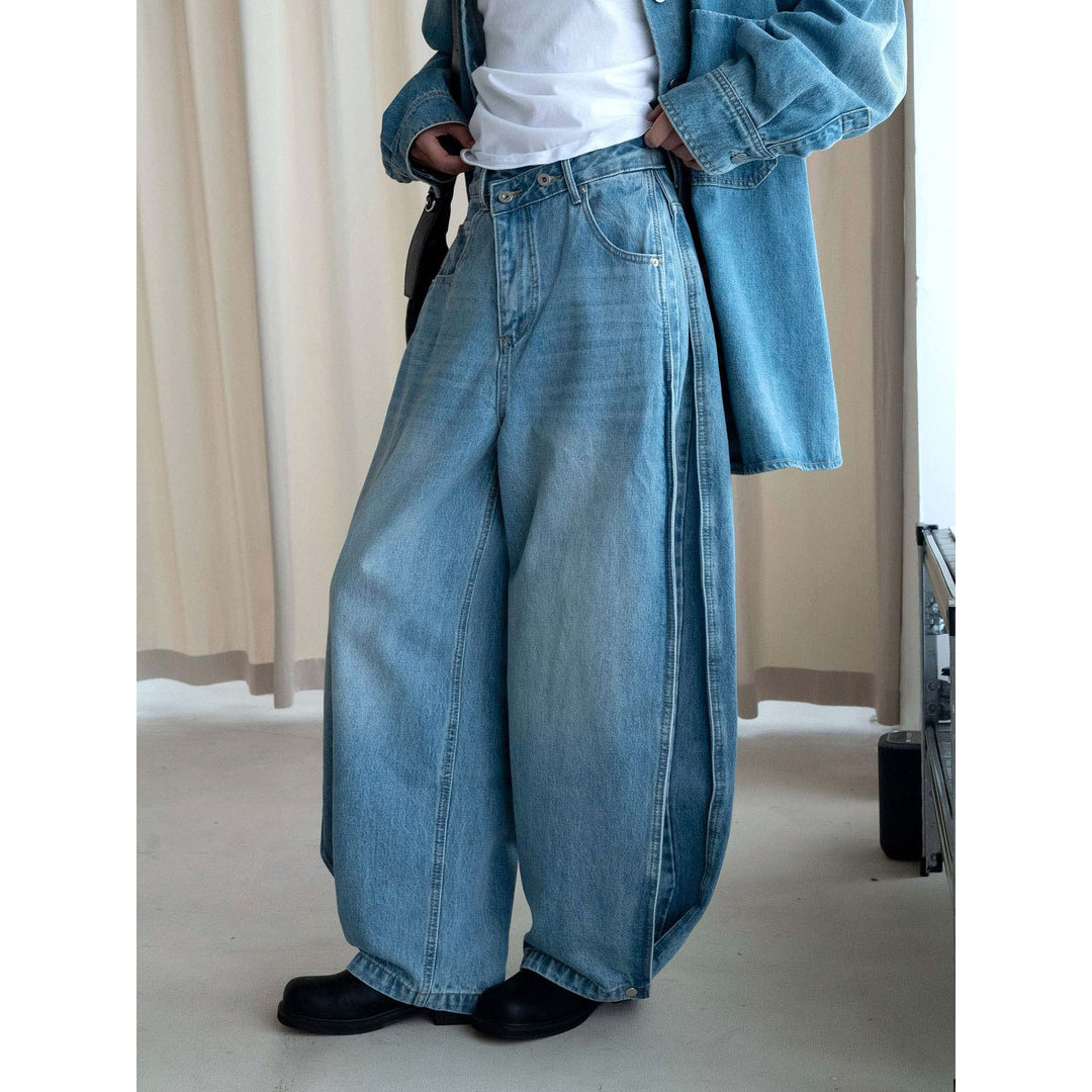 Women's Wide Leg Jeans with High Waist, Deep Crotch and Wide Leg Amarae
