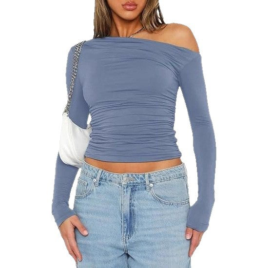 Lune London long sleeve off-shoulder women's T-shirt