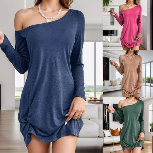 Chic Off-Shoulder Mini Leisure Dress for Women