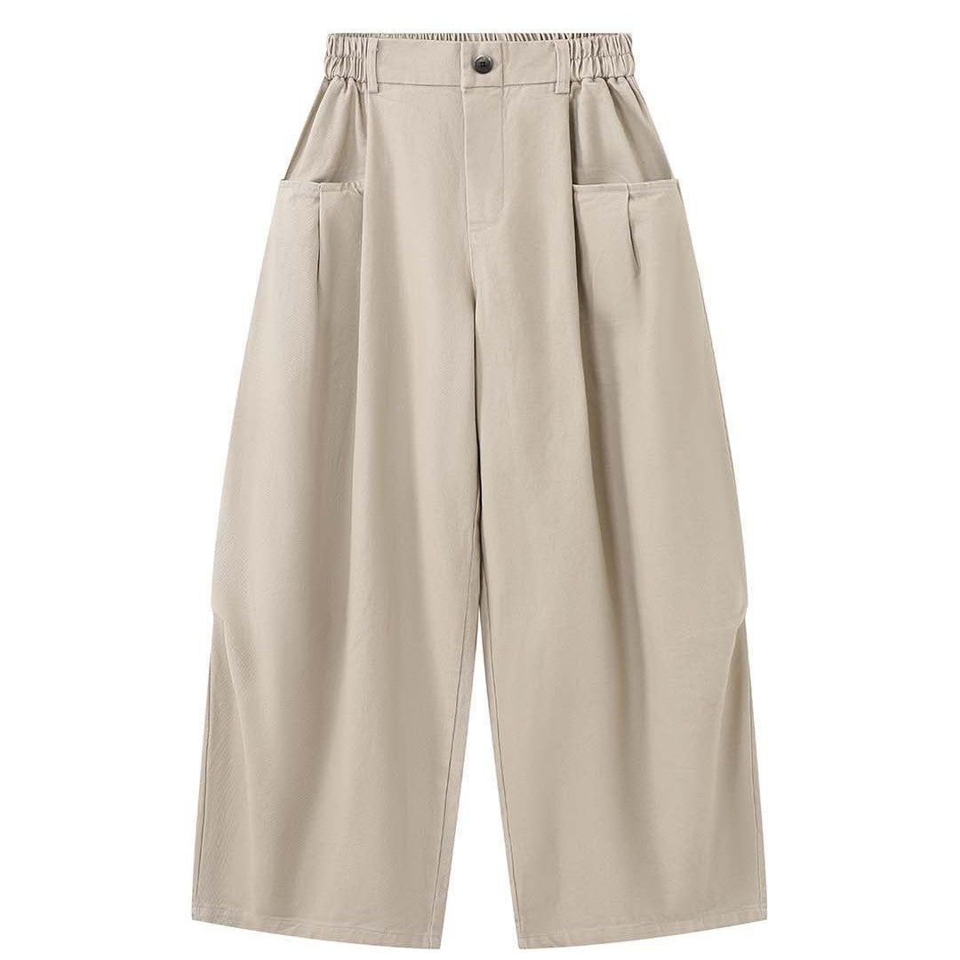 Women's High-Waisted Pleated Culottes with Insert Pockets Amarae