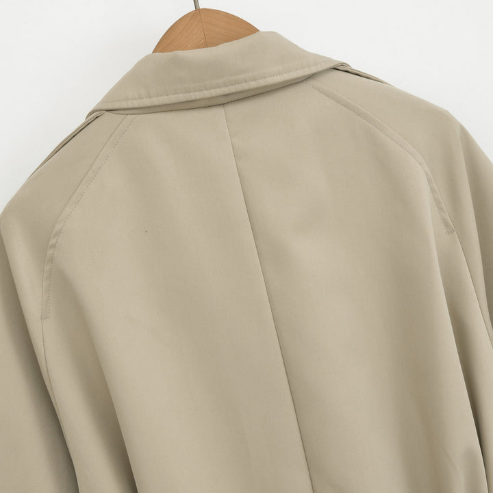 Ladies short trench with tie belt and wide arm Amarae