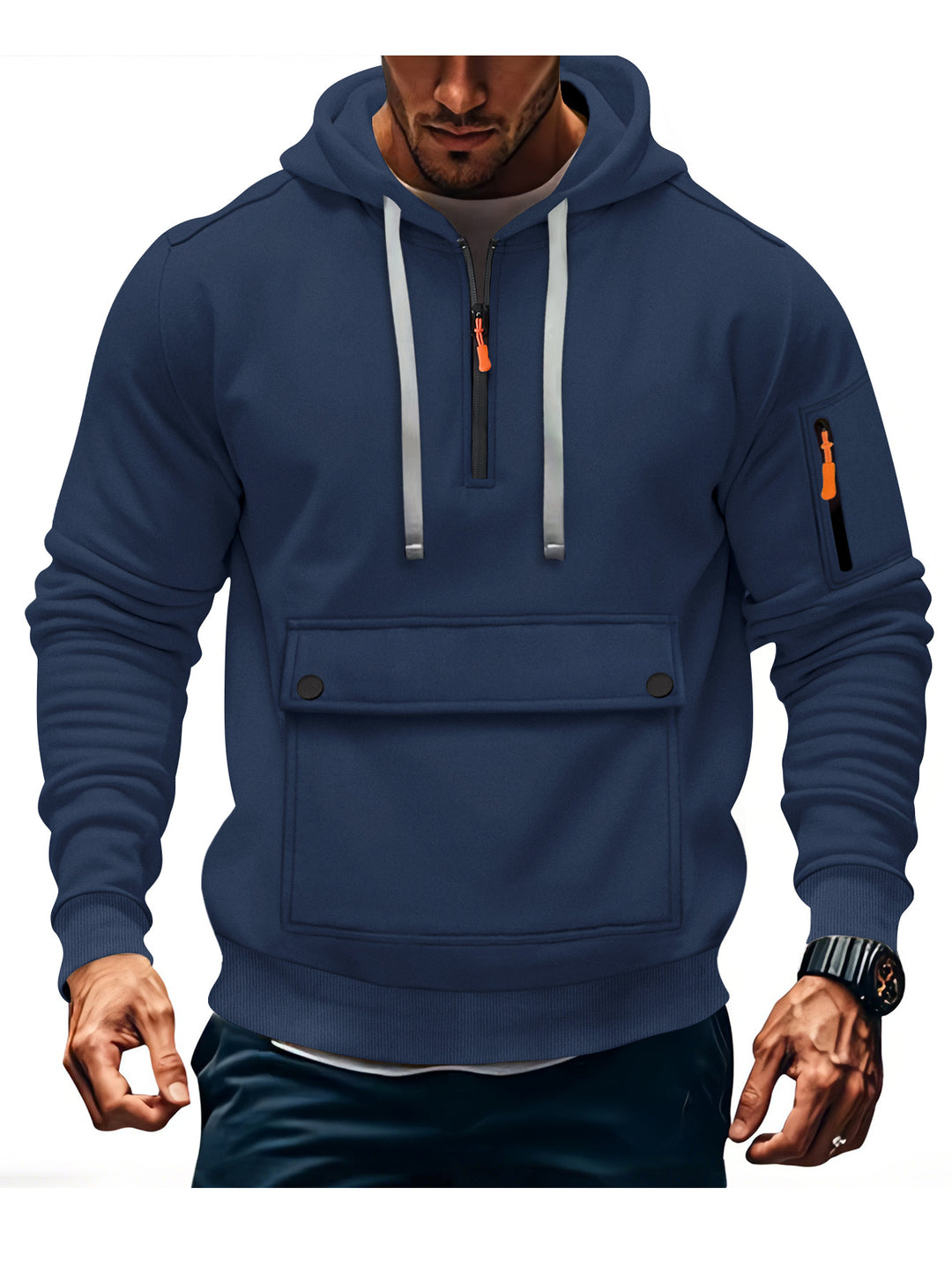 Casual hoodie for men with practical pockets Lune London