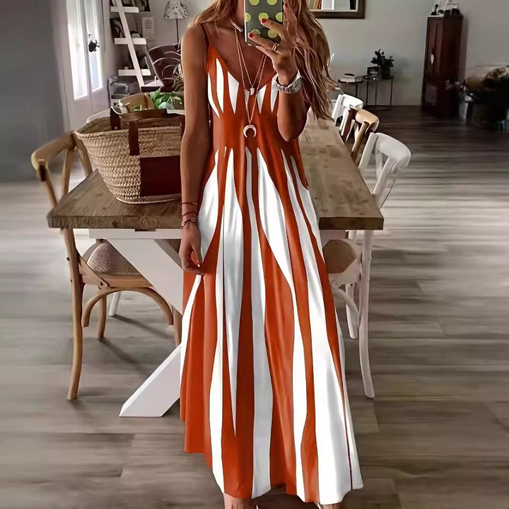 Maxi Dress Women Long with a resilient off-shoulder cut and full length Lune London