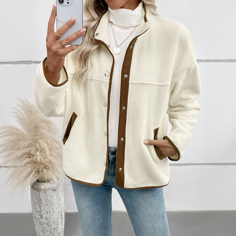 Women's fleece jacket with contrasting details Lune London
