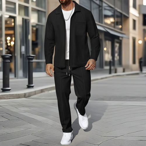 Men's sports leisure set with zipper and practical pockets Amarae