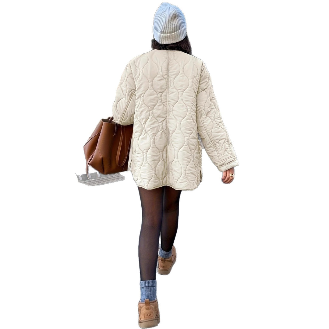 Ladies quilted transition jacket with loose fit and practical pockets Amarae