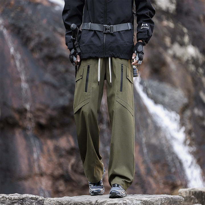 Multifunctional hiking pants for men with adjustable waist and practical pockets Lune London