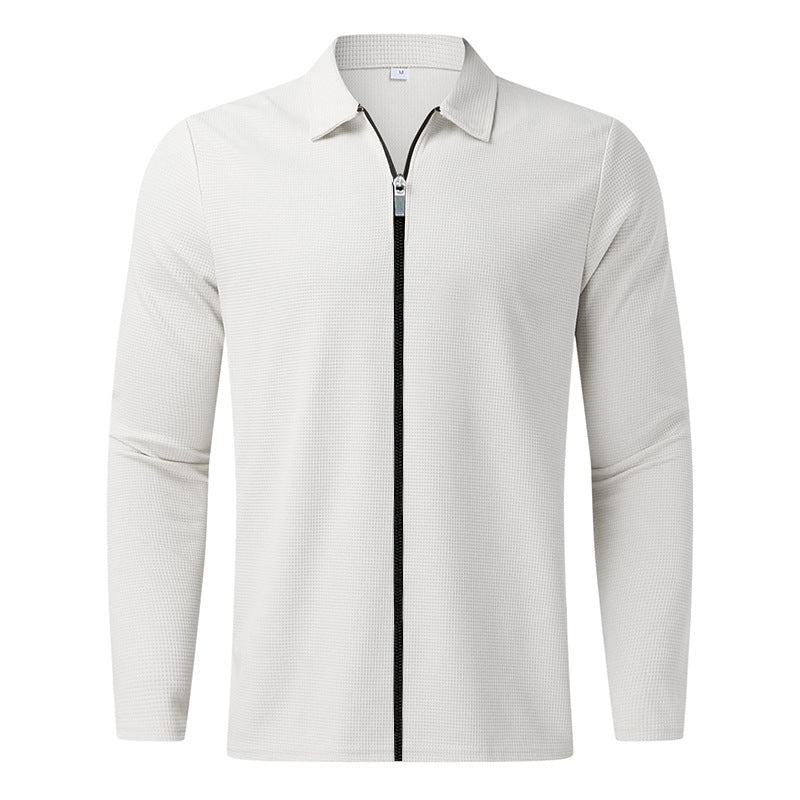 Men's long sleeve sporty t-shirt with zip and breathable structure Lune London