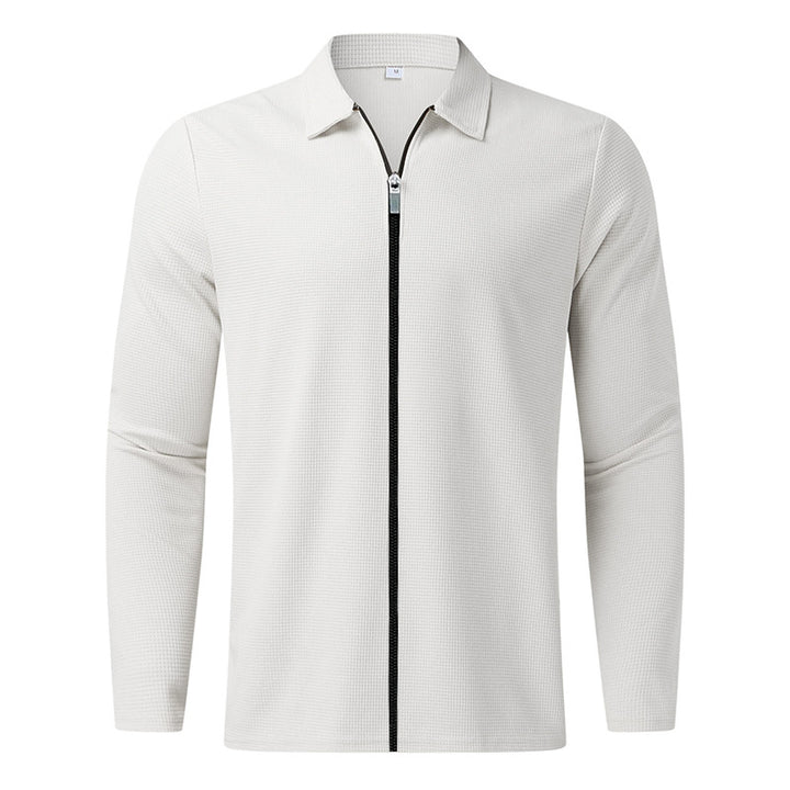 Men's long sleeve sporty t-shirt with zip and breathable structure Lune London