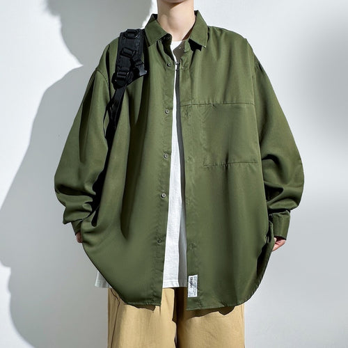 Men's oversized shirt with practical chest pocket Amarae