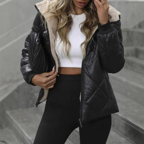 Ladies quilted Winter Jacket with cozy fleece Amarae