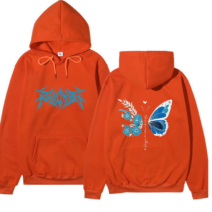 Women's hoodie with unique butterfly and flower motif Lune London