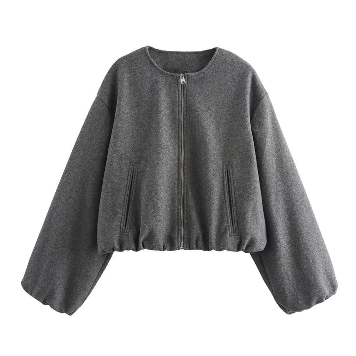 Casual oversized jacket for women with elastic waist and practical pockets Lune London