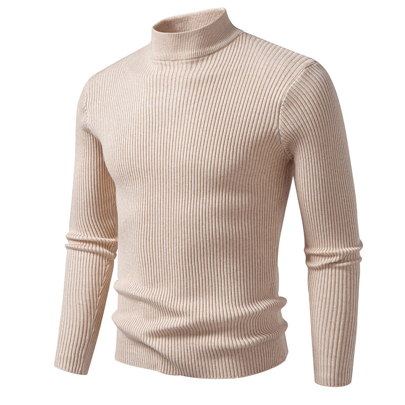 Men's Ribbed Knit Turtleneck Sweater Lune London