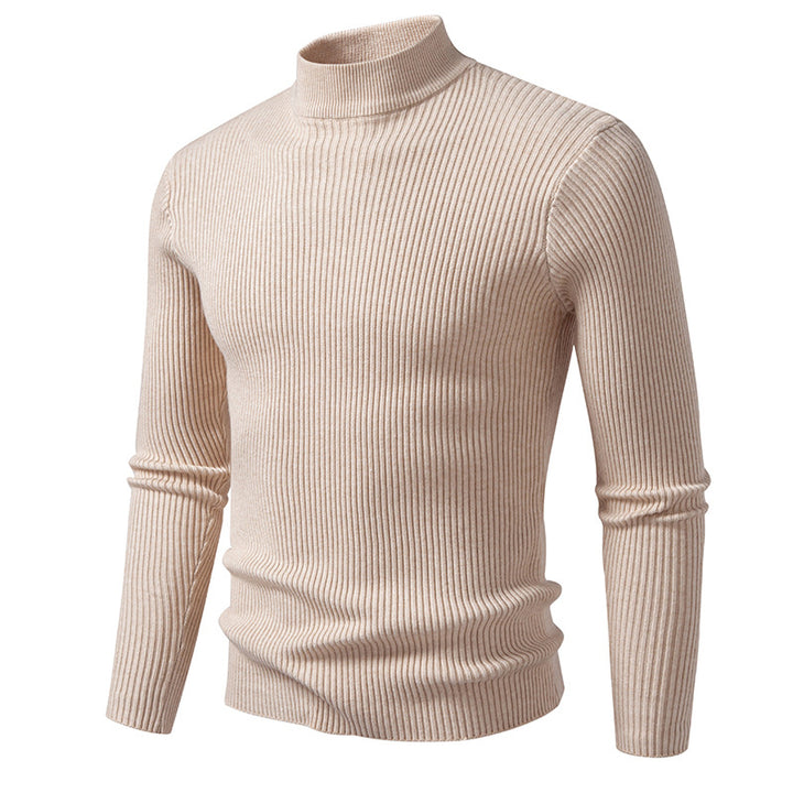 Men's Ribbed Knit Turtleneck Sweater Lune London