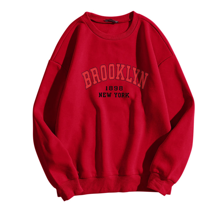 Women's casual oversized sweater with Brooklyn print Chic & Stil