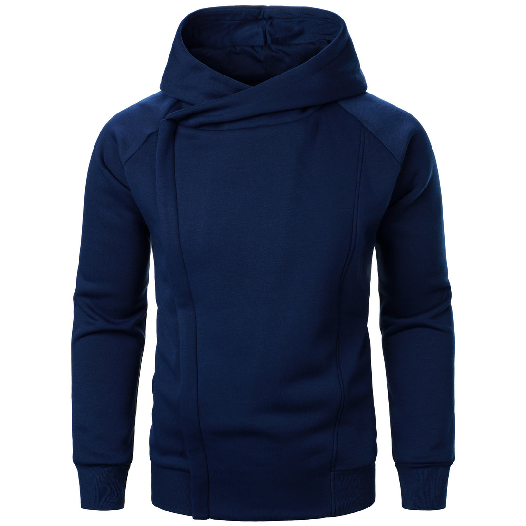 Trendy men's hoodie with asymmetrical collar and comfortable pockets Lune London
