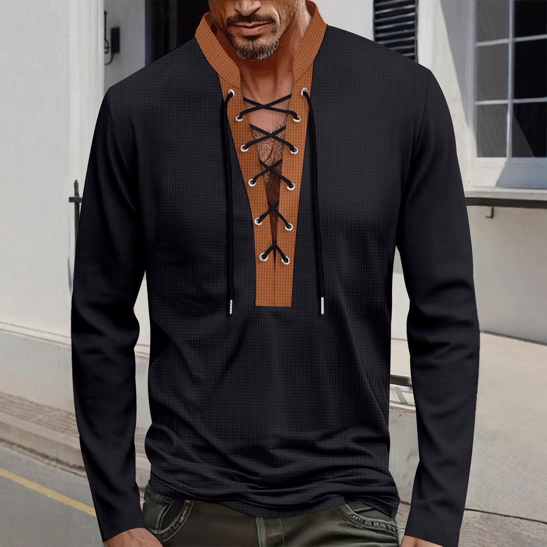 Men's long sleeve shirt with a modern lace design Lune London
