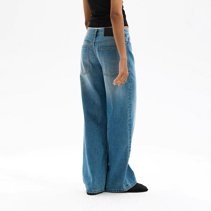 Jeans en denim larges pour femmes en coupe décontractée Chic & Stil