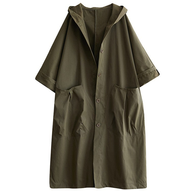 Oversized hooded coat for women with practical pockets Lune London