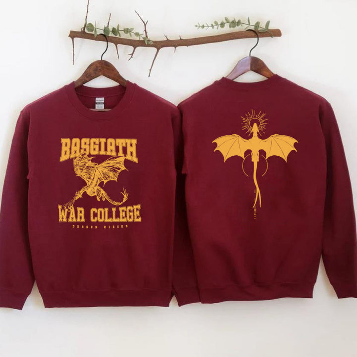 Women's sweatshirt with creative dragon motif and unique college design Lune London