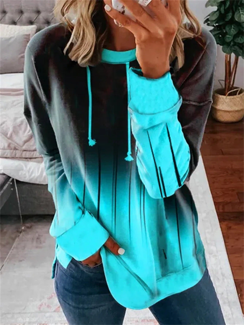 Haut à capuche pour femmes avec dégradé élégant et design unique Chic & Stil