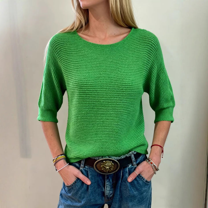 Pull en tricot décontracté pour femmes avec large poignet Chic & Stil
