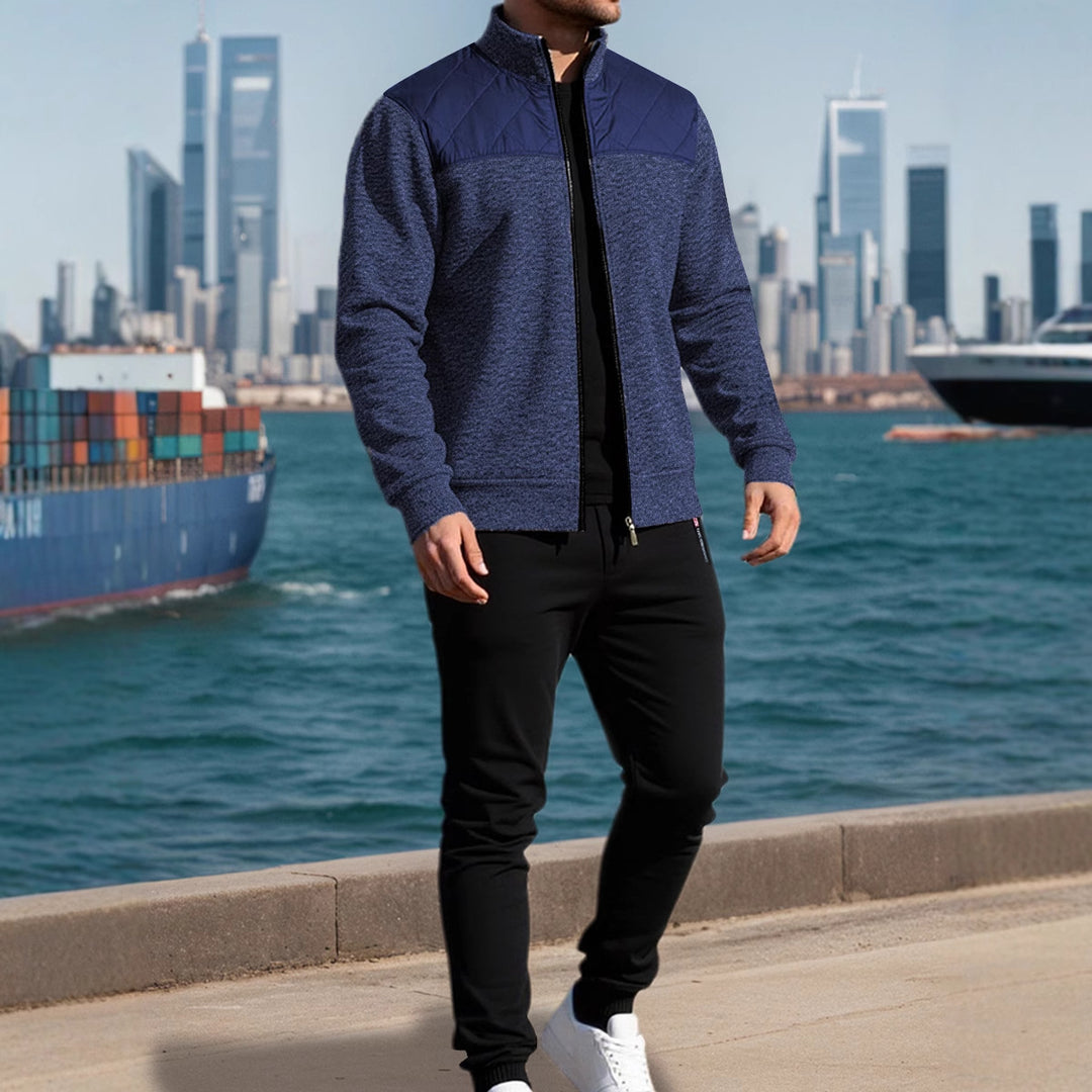 Men's sports jacket with a horizontal rib pattern and a slightly padded shoulder area Lune London