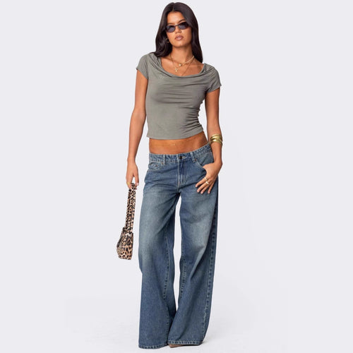 Women's casual flared jeans with wide leg Amarae
