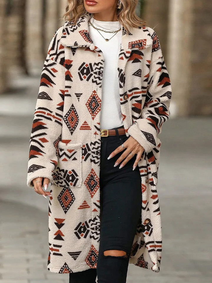 Veste à manches longues pour femmes avec motif géométrique Chic & Stil