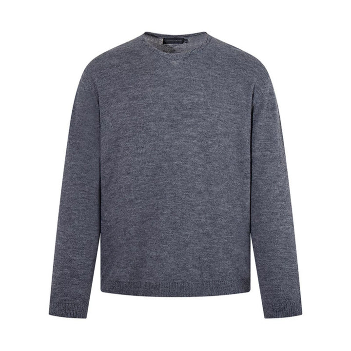 Men's fine knit sweater with round neck, loose fit and ribbed hem Amarae