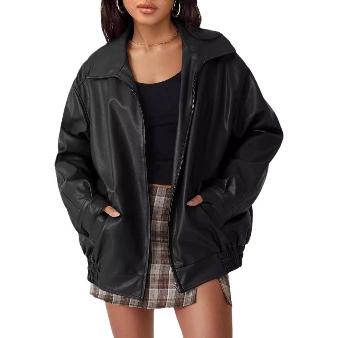 Women oversized transitional jacket with modern chic cut and style