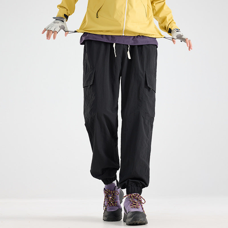 Men's Lightweight Utility Cargo Pants made of Ripstop with Elastic Hem and Multiple Pockets Amarae