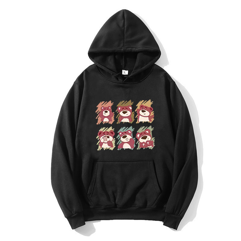 Women's Hooded Sweatshirt with Animal Cartoon Design Chic & Stil