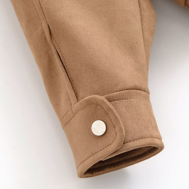 Ladies fashionable vest in high-quality faux suede leather Lune London