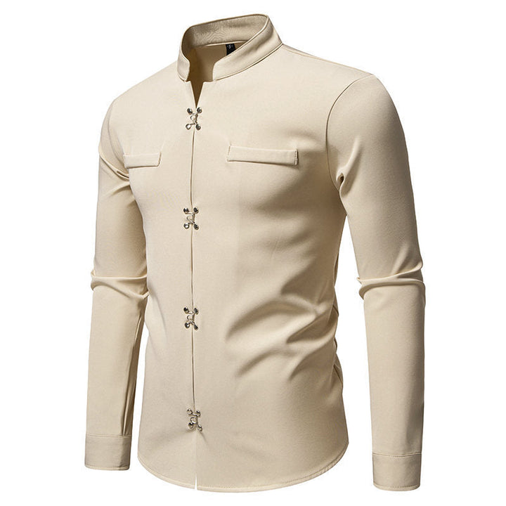 Men's Shirt with Asian Button Design Lune London