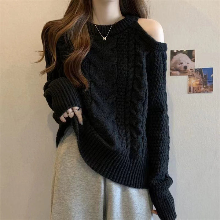 Pull en tricot épais pour femmes avec détail aux épaules dans un look décontracté Chic & Stil