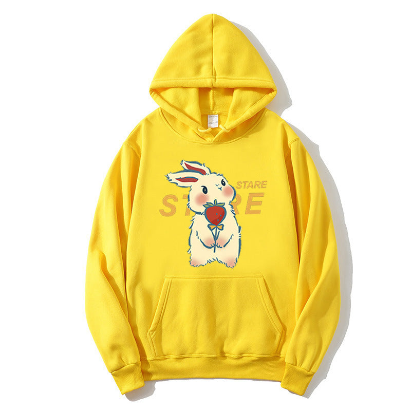 Women's hoodie with playful rabbit motif and inspirational slogan Chic & Stil