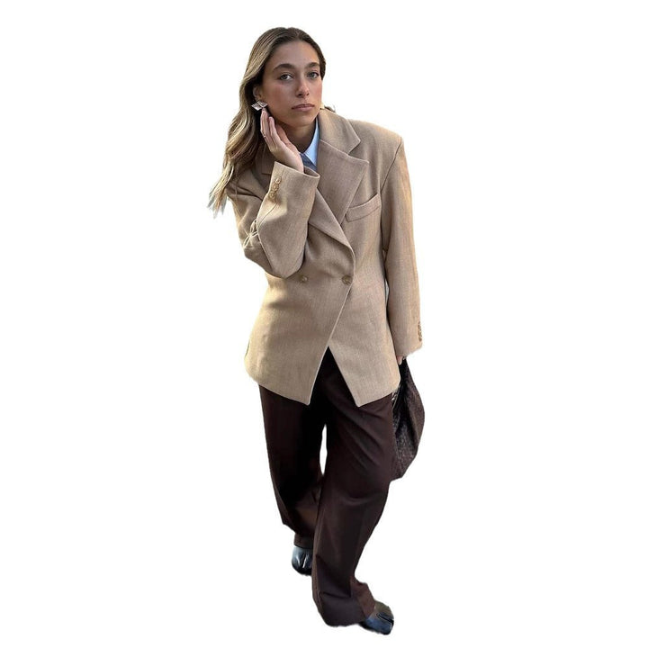 Oversized blazer for women with double-breasted buttons and trendy details Lune London