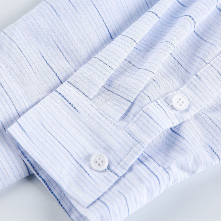 Unisex Loose Overshirt Shirt made of cotton blend with chest pocket and continuous button placket Amarae