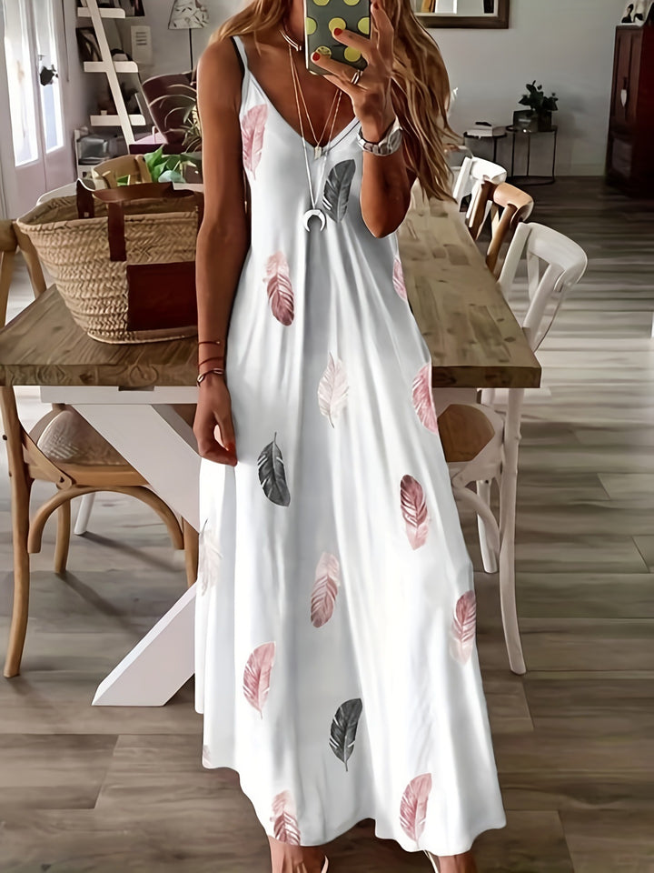 Lune London Leaf Print Maxi Dress