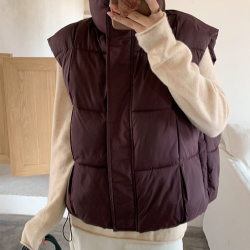 Ladies Thick Down Jacket with High Collar and Comfortable Side Pockets Amarae