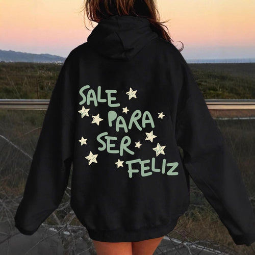 Women's hoodie sweatshirt with creative lettering and eye-catching design Chic & Stil