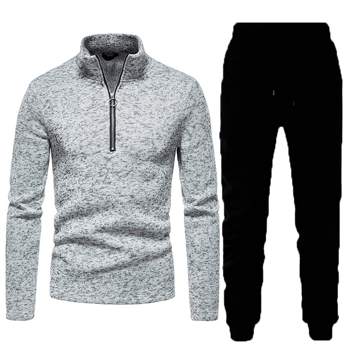 Men's fleece sports tracksuit with zip Lune London