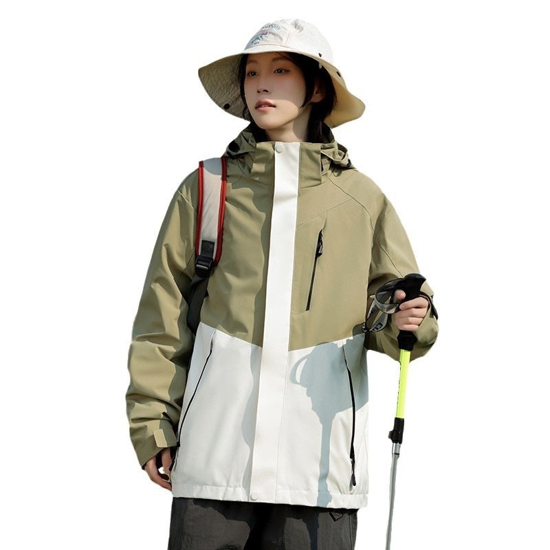 Men's Two-Tone Wind and Water-Repellent Softshell Jacket with Hood Amarae